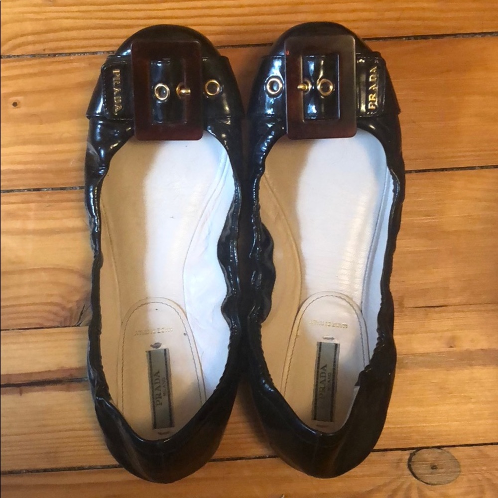 Black Prada Flats